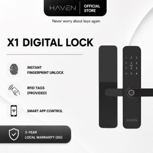 🔥 FREE INSTALLATION | Haven X1 Digital Lock + 3 Year Warranty | Fingerprint + Pin & App Control