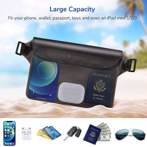 Waterproof Pouch Beach Waist Pack Boating Swimming Snorkeling Kayaking Beach Pool Water Park Surfing phone Wallet Dry Bags