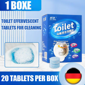 Toilet Bowl Cleaner Tablets 100% cleaning power – Effervescent Stain & Odor Remover for Toilet 20 tablets per box