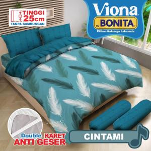 BismillahShop VIONA By Bonita Bedcover/Selimut Set King 180x200 Tinggi 25 Cm Anti Slip ORIGINAL