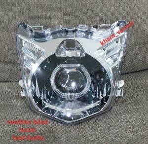 revektor lampu depan Biled motor beat karbu WARNA bening 1set revektor + lampu projie biled