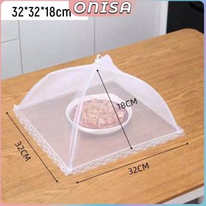 Onisa White Mesh Food Cover Anti Fly Vegetable Dish Cover Foldable Pop-up Picnic Food Tent Covers