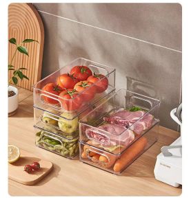 Refrigerator Rectangle Tidy Kitchen House Storage Box Vegetables Sundries Beverage Storage