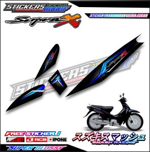 STRIPING VARIASI HONDA SUPRA X OLD / STIKER LIST MOTOR HONDA SUPRA X LAMA