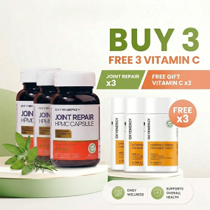 【Hot Sale | Buy More Save More | Free Gift Vitamin C】Official Oxyenergy Joint Repair HPMC Capsules 60s/180s Glucosamine + Chondroitin + MSM