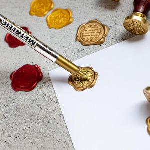 【New Arrival】 Vintage Art & Craft Supplies with Sealing Wax Stamp and Multi-Color Mark Pen for Handmade Card Making