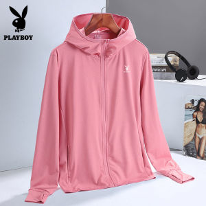 PLAYBOY Pure Skin Clothes Mens and Womens Lightweight and Breathable Sunscreen Clothes Lovers Leisure Outdoor Sunscreen Clothes.