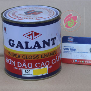 Sơn dầu galant màu VÀNG CHANH NGHỆ 520 LEMON YELLOW 375ml 800ml