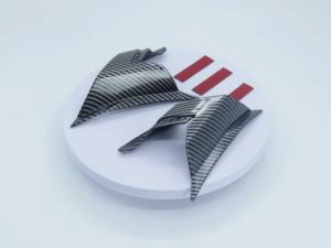 Motorcycle Winglet Fairing Spoiler ABS Matibay Carbon Fiber Honda ADV160 Side Cover 2Pcs