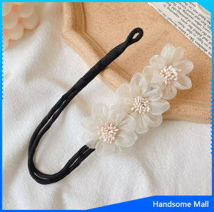 H.S. กิ๊บสไตล์เกาหลี สําหรับผู้หญิงที่ชอบ DIY ลูกไม้ + ดอกไม้ เป็นขดลวด  hair accessories