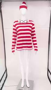 British Cartoon: Smart Wally Wheres Wally Parent-child Halloween costumes cosplay Costume