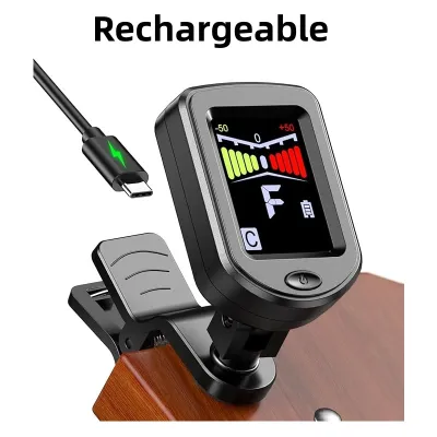 Guitar Tuner Clip On Precise Digital Electronic Ukulele Tuner Portable Metronomes Music Tuning Accessories For Travel Lessons