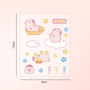 Cute Capybara-Themed Waterproof Vinyl Stickers for Stationery & Crafts