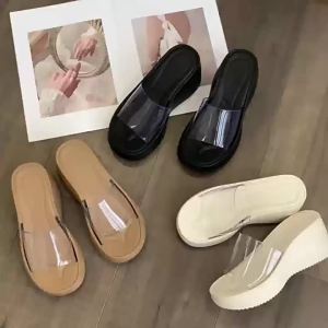 [Free Shipping] Womens Eva Slippers Thick-Soled Transparent Summer New Style Sandals for Women Non-Slip Summer Ladies Sandals for Outdoor Wear