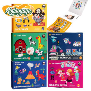 Aoduoyaya Magnetic Puzzle for Children Educational BrainTraining Assembly Toy Multifunctional Magnetic Panels for Early Learning