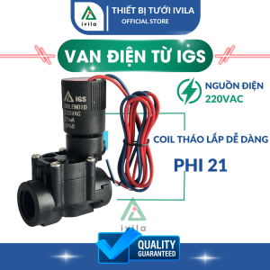Van điện từ 21mm (1/2" ) van điện từ 220v van điện từ 24v van từ nhựa ngoài trời van nước điện từ