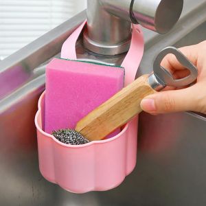 Kitchen Sink Drain Rack Sponge Soap Debris Rack Plastic Hanging Storage Basket Faucet Organizer Shelf Portable Home Kitchen Tool