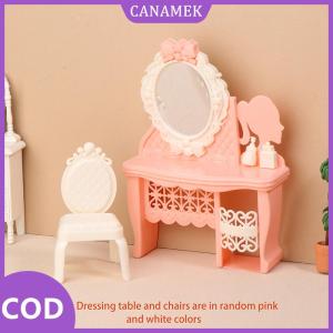 CANAMEK✨ 1:12 Dollhouse thu nhỏ mô phỏng bàn trang điểm bàn ghế đặt đồ nội thất nhà mô hình trang trí nội thất đồ chơi nhà búp bê phụ kiện