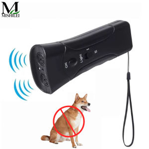 Ultrasonic Dog Trainer Anti Barking Device Sulit Matibay Built In Flashlight Safe Handheld Dog Deterrent For Outdoor Use