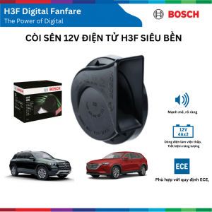 Bộ còi sên điện tử 12V siêu bền Bosch H3F Digital Fanfare 0986AH0601 Còi sên điện tử siêu bền Bosch H3F