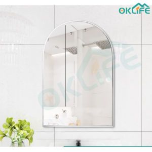 [OKLIFE. SG]Hanging wall bathroom mirror arch makeup mirror dressing mirror Nordic bathroom mirror