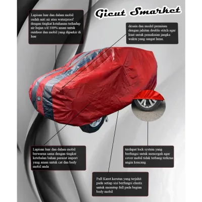 selimut sarung body cover mobil ayla waterproof free pengikat ban