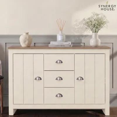 Synergy House Lexington 2 Door 3 Drawer Sideboard Display Cabinet