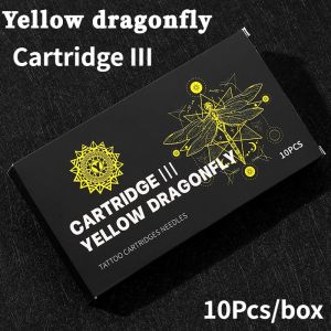 10PCS/box Yellow Dragonfly Third Generation  Disposable Silicone Tattoo Machine Tattoo Cartridge Tattoo Supplies