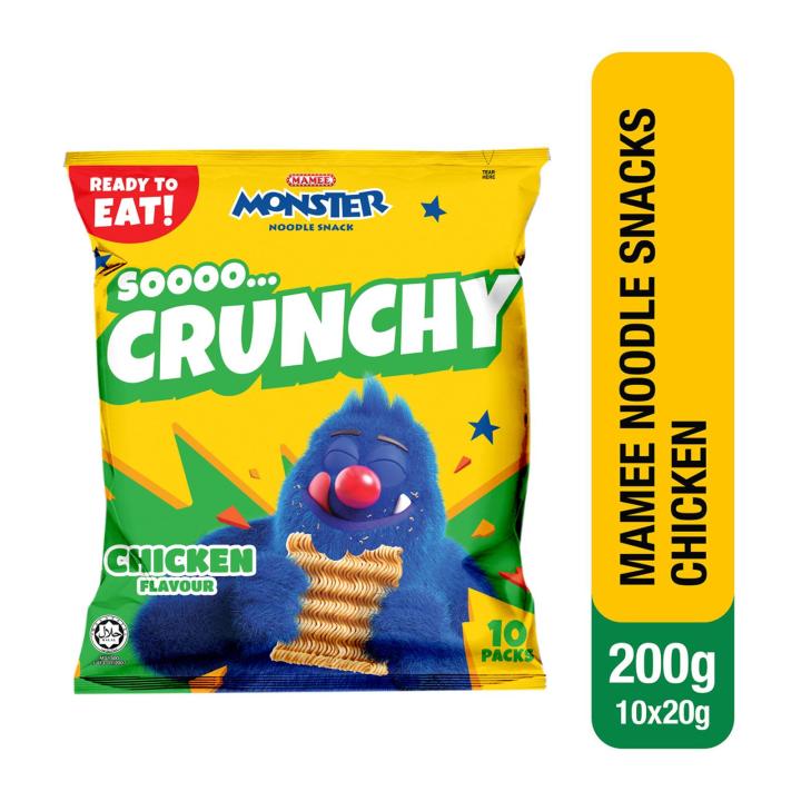 Mamee Monster Chicken Flavour Noodle Snack (Pack Of 10) | Lazada