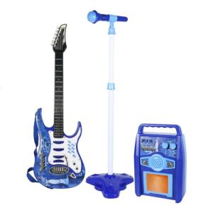 Childrens Singing Microphone Guitar And Speaker Set For Creative Music Learning Electric Guitar Musical Toy