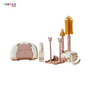 FR-C1069 Sikat Botol Susu Bayi 6IN1 dengan Rak Pengering Botol Portable / Set Bottle Brush + Drying