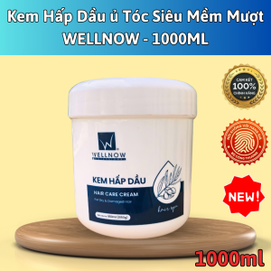Kem Hấp Dầu ủ Tóc Siêu Mềm Mượt WELLNOW 1000ML TINH CHẤT OLIVE Cấp Ẩm Dưỡng Ẩm Tóc Chính Hãng