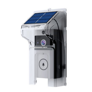 【SG Stock】Solar Powered Smart Video Doorbell with Rain Cover 2-Way Audio Security Camera
