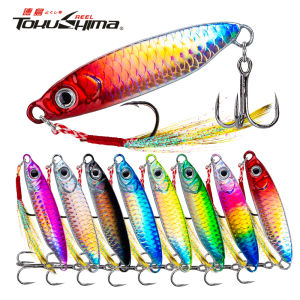 1Pcs Metal Jig Fishing Lure 7g/10g/15g/20g/25g/30g Slow Sinking Fishing Jigs 8Colors 3D Eyes Artificial Laser Fishing Bait