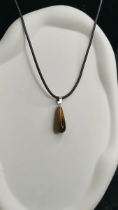 สร้อยคอจี้สร้อยคอต่างหูหินตาเสือยาวปรับความยาวได้สร้อยคอสร้อยคออัญมณีสร้อยคล้องคอยาวไม่ซ้ำใครสำหรับการประชุมทางธุรกิจ