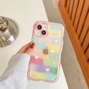 FLOVEME Oil Painting Case for IPhone 14 Pro/iPhone14 Pro Max /14 Plus IPhone 13/13 Pro/13 Pro Max IPhone 12 Pro 11 Cute Love Soft Shockproof Bumper Transparent Phone Case Silicone Back Cover Case