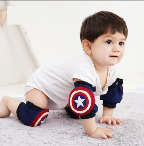 QW DUMBO 0-5years Baby one pair knee pads anti-fall baby summer thin section toddler crawling children sports elbow pads sponge jacket boys girls stuff