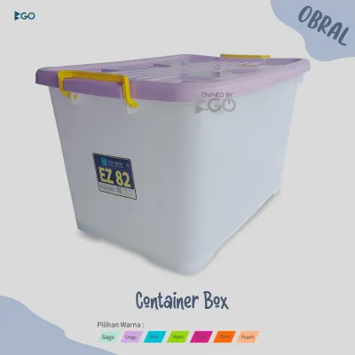 Box Container Murah cb 82 75 52 Liter Ezy Kotak Penyimpanan Serbaguna BPA FREE dengan roda tutup Kuat dan Awet