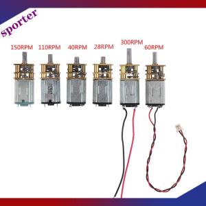 Sporter มอเตอร์เกียร์ N20ขนาดเล็กแบบ DIY มอเตอร์เกียร์โลหะความเร็วช้า