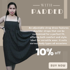 Strappy Padded Smacking Dress for Women with Adjustable Strap Fit Small to Plus Size