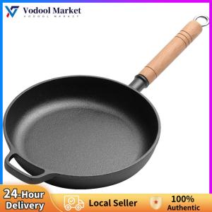【Vodool】Mini Cast Iron Frying Pan 24cm Nonstick Skillet for Omelettes and Searing Versatile Kitchen Essential