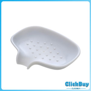 ClickBuy ที่วางฟองน้ํา วางสบู่ วัสดุซิลิโคน ที่วางของในห้องน้ํา soap dish