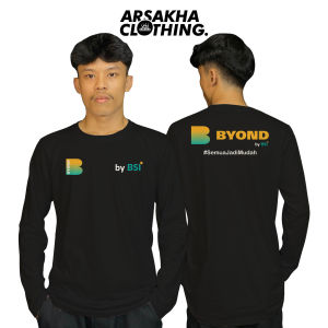 Kaos Lengan Panjang Seragam Byond Bsi Bank Syariah Indonesia Terbaru V3 Baju Distro Katun Combed 30s by Arsakha Clothing