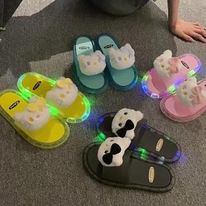 [Free Shipping] Summer Street Style Luminous High-End Comfortable Slip-On Sandals For Women Durable Wear-Resistant Flat-Soled Versatile