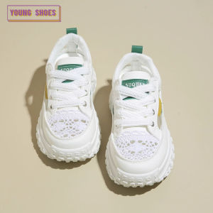 Youngshoes รองเท้ากีฬาพื้นหนากลวงแบบใหม่สำหรับผู้หญิง ลำลอง สวมใส่สบาย ระบายอากาศได้ดี เพิ่มความสูงขึ้น 5 ซม.