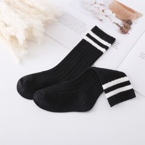 TYKS14 Kaus Kaki Anak Kaus Kaki Bayi Katun Lembut Panjang Selutut Kaus Kaki Pakaian Sekolah