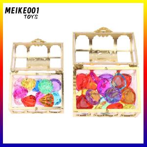 MEIKE001 กล่องคริสตัลอะคริลิคสำหรับเด็กเครื่องประดับอัญมณีเพชรหลากสีสำหรับเด็ก1ชุด