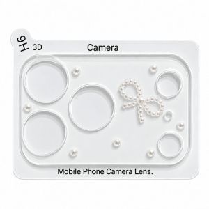 NAELIN Clear HD Glass Camera Lens Protector Full Cover 3D Diamond Rhinestone Lens Film Glam Shockproof Phone Camera Lens Sticker for iPhone 17 Pro Max 17 Pro