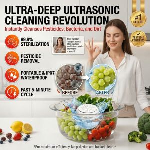 Ultrasonic Cleaner Portable Vegetable Washer Household Kitchen Appliance Deep Cleaning Food Cleaner for Fruits Vegetables Home Kitchen Daily Use