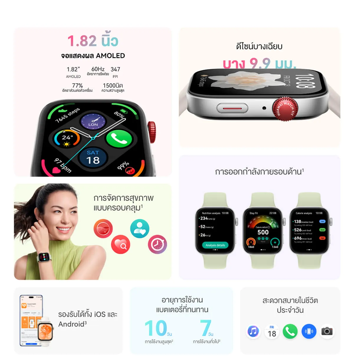 HUAWEI WATCH FIT 3  นาฬิกา smart watch